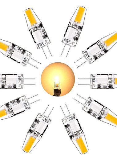  10PCS G4 LED Bulb 3W Equivalent to G4 Halogen Bulb 30W Mini G4 LED Light Bulb Warm whit  3000K Daylight White 6000K  G4 Base DC 12V