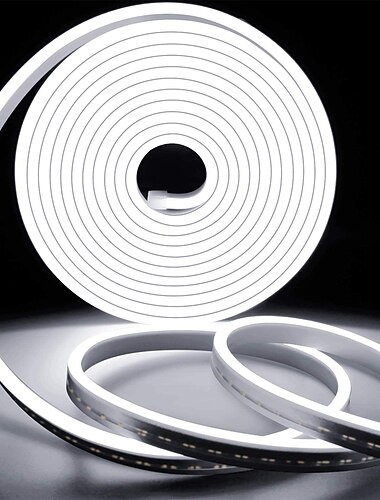 luci di striscia led neon 1m 2m 3m 4m 5m multicolore 2835 smd led ip65 flessibile impermeabile in silicone corda luce con adattatore dc12v e kit interruttore touch dimmer per la decorazione domestica