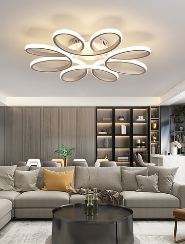 luz de techo led 8 cabezas 6 cabezas diseño floral moderno gel de sílice de metal acabados pintados lineales 65cm 110-120v 220-240v luz de techo led 8 cabezas 6 cabezas diseño floral moderno gel de sílice de metal acabados pintados lineales 65cm 110-120v 220-240v