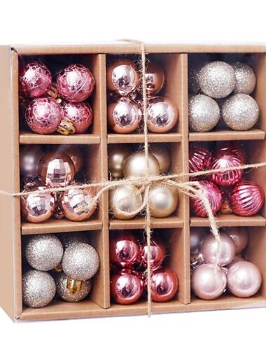 99 قطعة من زينة كرات عيد الميلاد 3 سم، زينة عيد الميلاد، زينة معلقة مقاومة للكسر لشجرة عيد الميلاد، والعطلات، والحفلات والهدايا