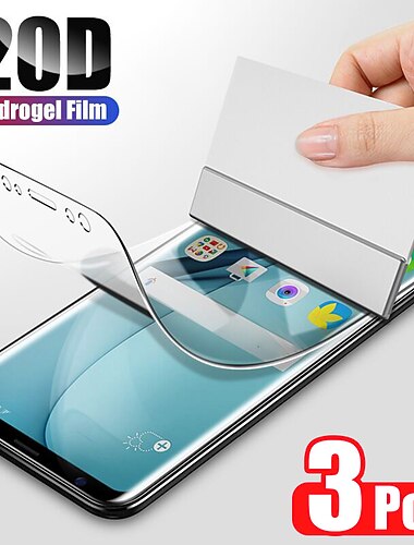  [3Pack] Chránič obrazovky Pro Samsung Galaxy S25 Ultra S25 Ultra Plus S23 S22 S21 S20 Plus Ultra A35 5G A54 A34 A14 TPU Hydrogel 9H tvrdost Samoléčebné Anti Bubbles Proti otiskům odolné proti výbuchu