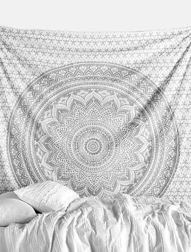  Mandala Bohemian Wall Tapestry Art Decor Blanket Curtain Hanging Home Bedroom Living Room Dorm Decoration Boho Hippie Indian Psychedelic Floral Flower Lotus