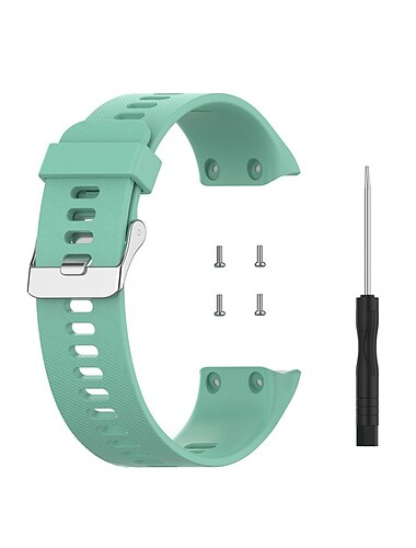  Klokkerem til Garmin Forerunner 30/35 Silikon Erstatning Stropp Pustende Sportsrem Klassisk spenne Armbaand
