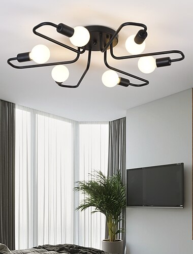  Plafoniera led 72 cm stile nordico luce da incasso lampadario metallo sputnik lineare mini verniciata finiture moderne 110-120v 220-240v