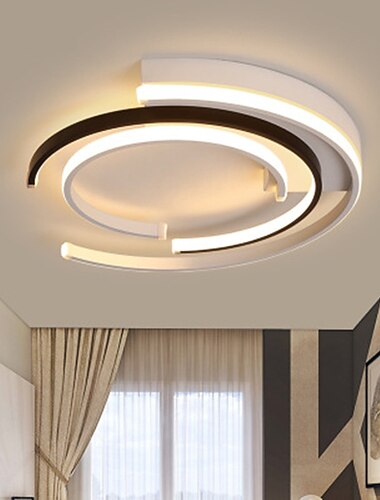  1-lys 40/50 cm loftslampe dæmpbar geometriske former flush mount lys metal malede finish led moderne kontor soveværelse nordisk stil 220-240v