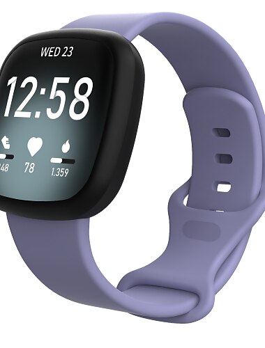  1 pcs Bracelet de montre connectee pour Fitbit Versa 3 / Sens Fitbit Versa 3 Fitbit Sense Silicone Montre intelligente Sangle Doux Respirable Bracelet Sport Remplacement Bracelet