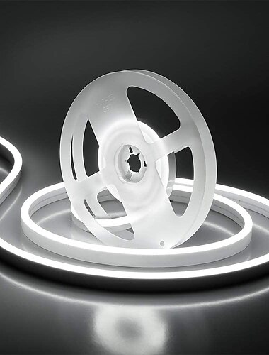  3〜5m 9.8〜16.4ft多色フレキシブルネオンledストリップロープライト120leds/メートル2835smdip65防水フレキシブル屋外パーティー用のdc12v電源アダプター付き家の装飾