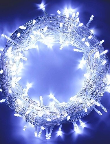 Kerst LED Snoerlichten Stekker in Snoerlichten 8 Modi Waterproof Binnen Buiten Kerstboom Bruiloft Feest Slaapkamer Decoraties EU Plug 220-240V en US Plug 120V