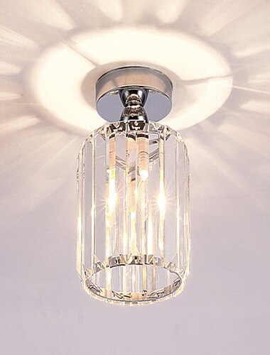  14 cm rund quadratisch kristall deckenleuchte led kronleuchter flur licht gold schwarz silber einbauleuchten metall galvanisiert modern nordisch stil geschenk fuer familie freunde 220-240v