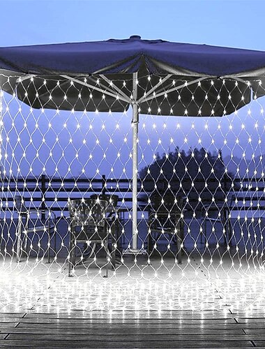  אורות נטו לחג המולד ניתנים לחיבור 6 m * 4 m 720 led 8 מצבים רשת נמוכה מתח אורות מחרוזת אורות מחרוזת אורות חג המולד לשיחי גן קישוטי עץ חג המולד