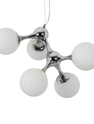 48 cm-es medál fényfürt design csillár fekete fehér ezüst fém galvanizált festett felületkezelés modern 110-120v 220-240v