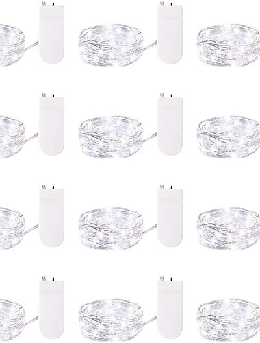  30 stks 12 stks 6 stks Kerstverlichting Werkt op batterijen (inbegrepen) 600LED 240LED 120LED Mini Lichtslingers Waterdichte koperdraad Firefly Sterrenhemelverlichting voor Halloween Feest Kerst