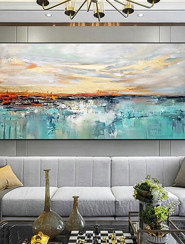 kézzel készített olajfestmény vászon fal művészet dekoráció táj tó égbolt absztrakt lakberendezéshez hengerelt keret nélküli feszítetlen festmény kézzel készített olajfestmény vászon fal művészet dekoráció táj tó égbolt absztrakt lakberendezéshez hengerelt keret nélküli feszítetlen festmény