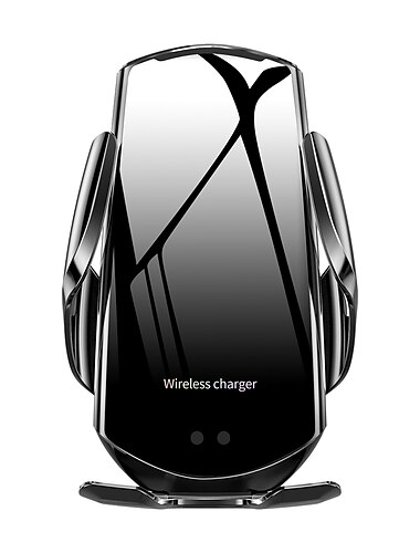  Q6 شاحن سيارة لاسلكي سريع الشحن التلقائي لقط حامل هاتف السيارة جبل حامل فتحة تهوية السيارة متوافق مع iphone 14/13/12 / 12promax / xs / xr / x / 8/8 samsung s22 / s21 lg huawei google pixel