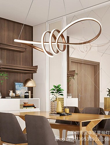 תאורת תליון לד אור מעצב יוקרתי מנורת שולחן פינת אוכל ניתנת לעמעום רק עם שלט רחוק תאורת תליון לד אור מעצב יוקרתי מנורת שולחן פינת אוכל ניתנת לעמעום רק עם שלט רחוק