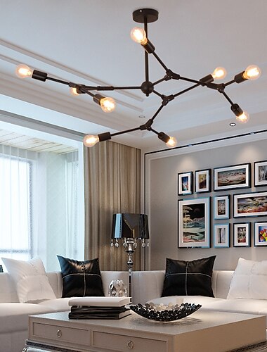  6/8/9 Heads Pendant Light Modern Chandelie Living Room Bedroom Metal Painted Finishes Nordic Style 110-120V 220-240V
