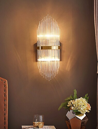 kristalli moderni pohjoismainen seinävalaisin seinävalaisin olohuone makuuhuone kristalliseinävalaisin 220-240v