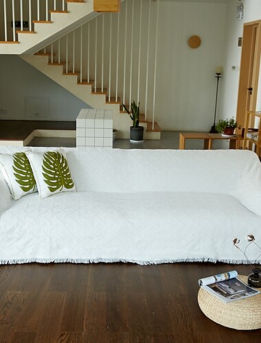  soffklädsel sofffilt i solitt färg soffklädsel soffskydd soffklädsel tvättbar för fåtölj / älskstol / 3-sits / 4-sits / l-form sofaclassic präglad polyester / bomullsblandning