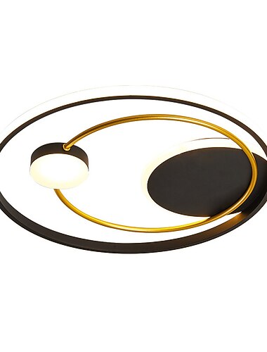  أدى ضوء السقف 42 سم 52 سم الفن الاسكندنافي الاكريليك أدى غرفة نوم مصباح السقف الذهب الأسود دائري متعدد الدوائر أدى ضوء السقف الفاخرة ac220v