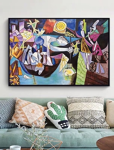 100% peint à la main paysage abstrait sur toile peinture à l'huile à la main pêche de nuit à antibes chef-d'œuvre picasso peinture à l'huile 100% peint à la main paysage abstrait sur toile peinture à l'huile à la main pêche de nuit à antibes chef-d'œuvre picasso peinture à l'huile