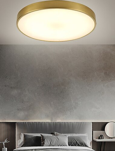  30 سم تصميم واحد فلوش ماونت انارة معدن نحاسي حديث 220-240 فولت