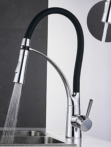 keukenkraan - enkele handgreep eengats gegalvaniseerd uittrekbaar / neerklapbaar vat keukenkraan - enkele handgreep eengats gegalvaniseerd uittrekbaar / neerklapbaar vat