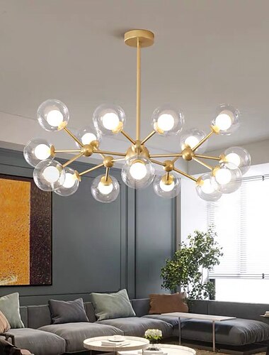  90 cm wisiorek led Light Nordic Czarny Złoty Globle Projekt Metal Malowane Wykończenia Nowoczesne Dekoracje Świąteczne 110-120 V 220-240 V