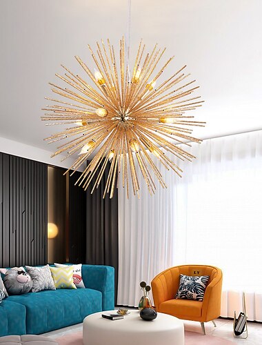  75 cm led luce del pendente globo desgin luce del dente di leone moderno oro argento lampadario soggiorno bar sala da pranzo ristorante alluminio galvanizzato 110-120 v 220-240 v