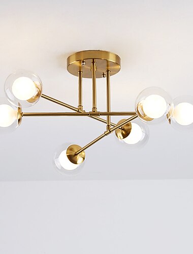  Plafoniera a led da 58 cm design nordico sputnik oro nero design globo lampadario in vetro stile artistico in metallo sputnik finiture verniciate industriali stile nordico artistico 110-120 v 220-240
