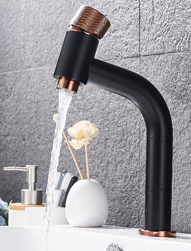 ברז כיור אמבטיה - מפל אלקטרומניסט סט עם ידית אחת ברזי אמבט אחד / ברז כיור אמבטיה + אביזרים / וינטג' / כן / פליז / פליז