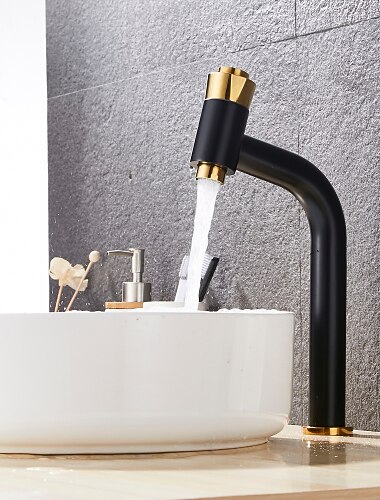  バスルームのシンクの蛇口 - 滝電気メッキ センターセット シングル ハンドル 1 穴バス タップ / バスルームのシンクの蛇口 + アクセサリー / コンテンポラリー / ビンテージ / セラミック バルブ / 真鍮