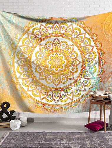  Mandala Bohemian Wall Tapestry Art Decor Blanket Curtain Hanging Home Bedroom Living Room Decoration Boho Hippie Indian Psychedelic Floral Flower Lotus