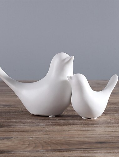  1 pc en ceramique oiseau petits animaux statues decor a la maison style moderne ornements decoratifs pour salon, chambre, bureau bureau, armoires