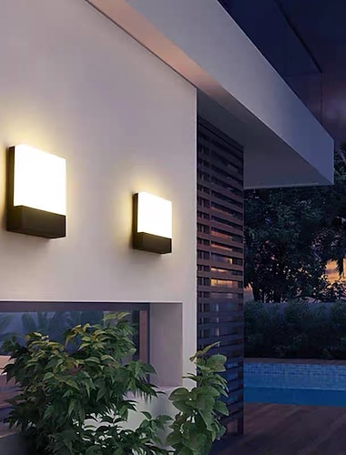 屋外防水ウォールライト10w屋外アクリルウォールライト屋外モダンベーシックウォールデコレーションパスウェイガーデン110-120v220-240v