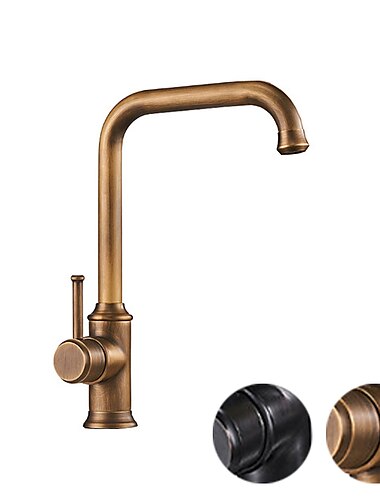  Kitchen Faucet,Single Handle Brass/Black Nickel One Hole Standard Spout,Filter, Brass Kitchen Faucet Contain with Cold and Hot Water
