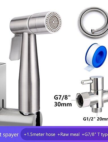  twee manieren 304 rvs wc handheld shattaf bidet sproeier douchekoppen set douchekraan accessoires moslim douche g1/2 of g7/8