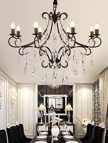  82 cm Conception de la lanterne Lustre Metal Finitions Peintes Moderne 110-120V 220-240V