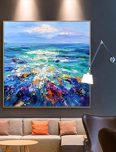 Peinture à l'huile Hang-peint Peint à la main Verticale Abstrait Paysage Moderne Toile roulée (sans cadre) Peinture à l'huile Hang-peint Peint à la main Verticale Abstrait Paysage Moderne Toile roulée (sans cadre)