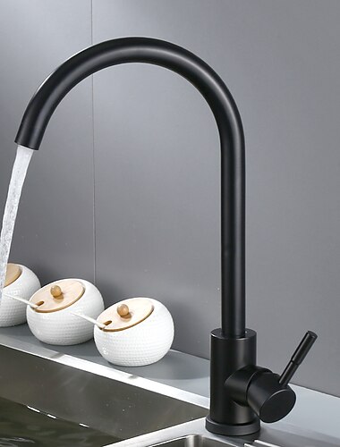 bateria kuchenna montowana na blacie ze stali nierdzewnej, wielofunkcyjny obrotowy kran kuchenny ze szczotkowanego niklu z przełącznikiem ciepła i zimna