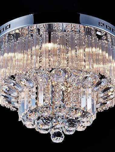  45 سنتيمتر ثريا كريستالية لتقوم بها بنفسك الحديثة الفاخرة غلوب K9 كريستال قلادة الإضاءة فندق غرفة نوم غرفة الطعام مخزن مطعم LED قلادة مصباح ثريات كريستال داخلية الإضاءة