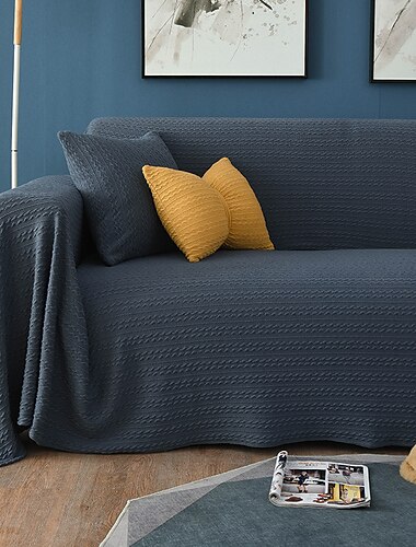 Sofabezug Sofadecke einfarbig Couchbezug Couchschutz Sofaüberwurf waschbar für Sessel/Wohnzimmer/3 Sitzer/4 Sitzer/L-Form Sofa moderne geprägte Polyester/Baumwoll-Mischung Überzüge