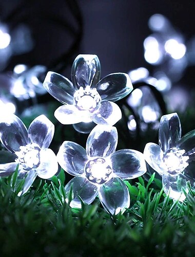  outdoor solar led string light 6.5m 30leds kersenbloesem outdoor waterpoof 8 modus warm wit kleurrijk wit outdoor waterdicht fee licht kerst bruiloft vakantie decoratie lamp tuin licht