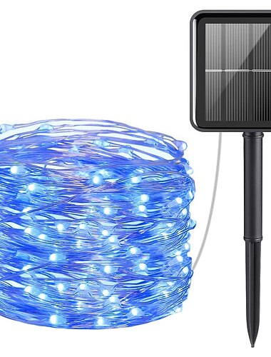  kerstboom zonne-lichtsnoer, kerst 24m warm witte leds voor kerstdecoratie buiten&amp;vieringen