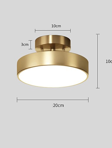  led mini mennyezeti lámpa veranda lámpa folyosó fény modern északi arany 12/20 cm geometriai formák süllyesztett lámpák klasszikus fém stílusos galvanizált led nordic stílusú 110-120v 220-240v