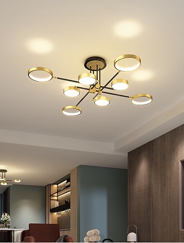  led plafondlamp dimbaar licht modern zwart goud cirkel ontwerp 75 cm inbouwverlichting aluminium led nordic stijl 220-240v