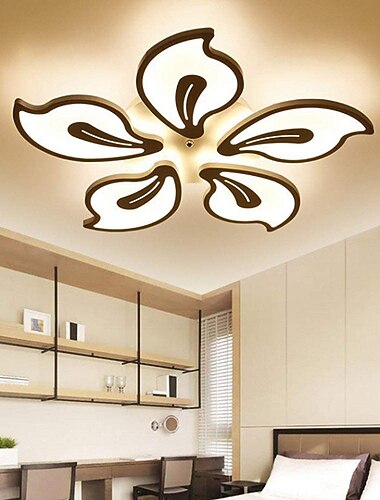  65/80/90/100 cm dimbare plafondlamp led-inbouwverlichting metaal artistieke stijl bloemenstijl geschilderde afwerkingen modern 110-120v 220-240v / ce-gecertificeerd bloemontwerp