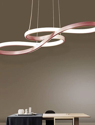  LED Pendant Light 75cm Acrylic Dimmable Chandelier Adjustable Note Design Modern for Home Living Room Lighting ONLY DIMMABLE WITH REMOTE CONTROL