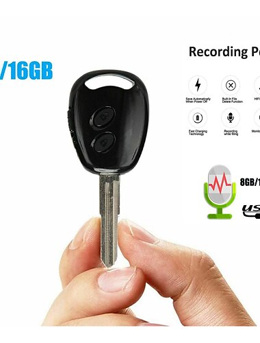  Registratore Vocale Digitale Mini M8 – Attivazione Vocale Registratore Sonoro in Stile Portachiavi Lettore MP3 Portatile Idea Regalo