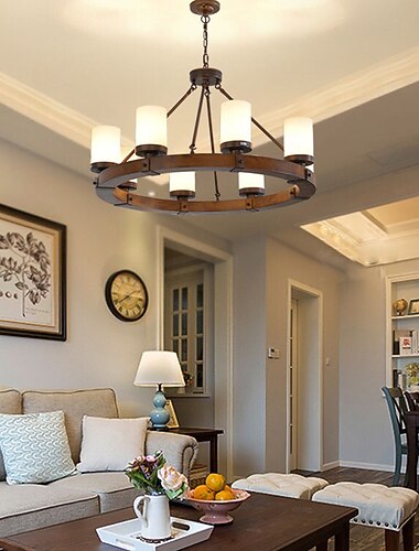  LED suspension lustre 6/8 tetes lanterne de style vintage desgin metal peint finitions led 110-120v 220-240v