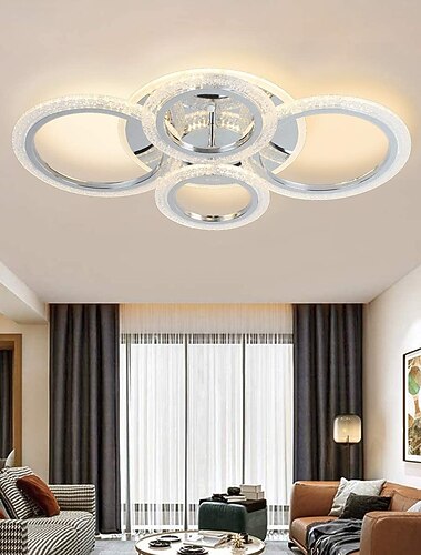  led plafondlamp bubble acryl stijl artistieke moderne dimbare plafondlamp led cirkel ontwerp plafondlamp voor woonkamer slaapkamer eetkamer 220-240/110-120v 13w alleen dimbaar met afstandsbediening